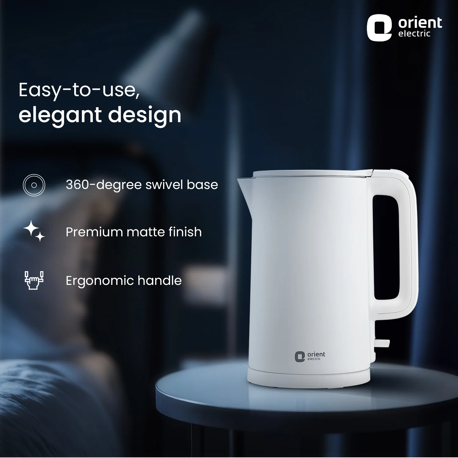 1.5L Kettle 1650 Watts | Cool Touch Body | Faster Heating | White, Plastic - Image 6