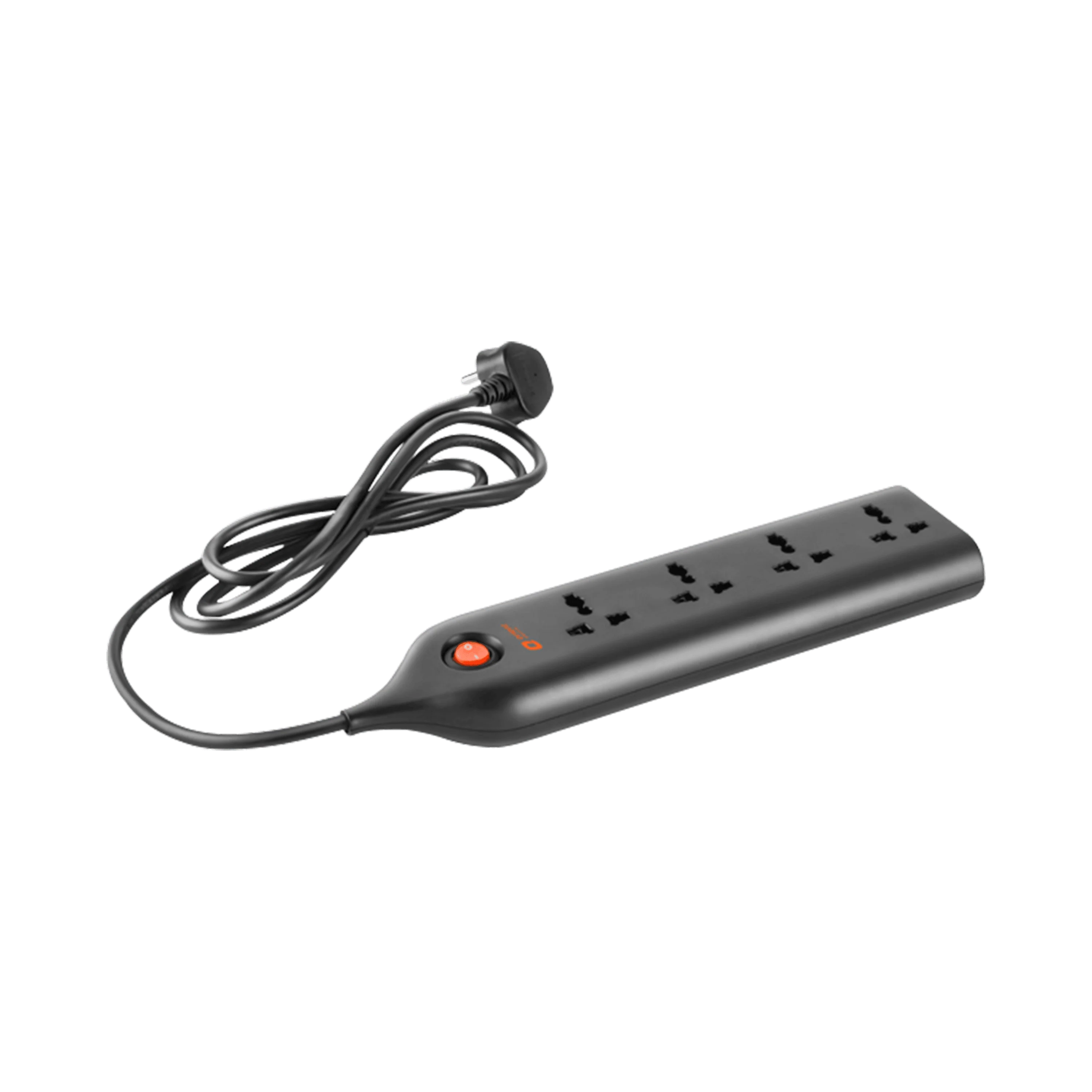 4 Socket Extension Board with 2 Metre Wire (Black)