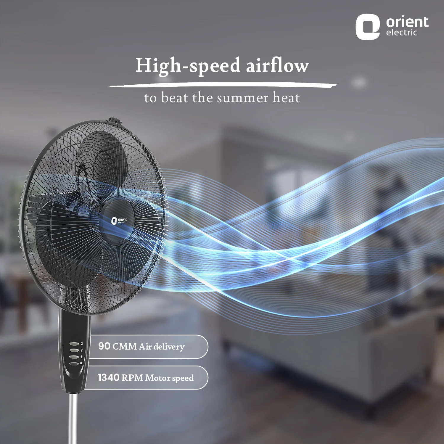 400MM Stand 82 High Speed Pedestal Fan - Image 17