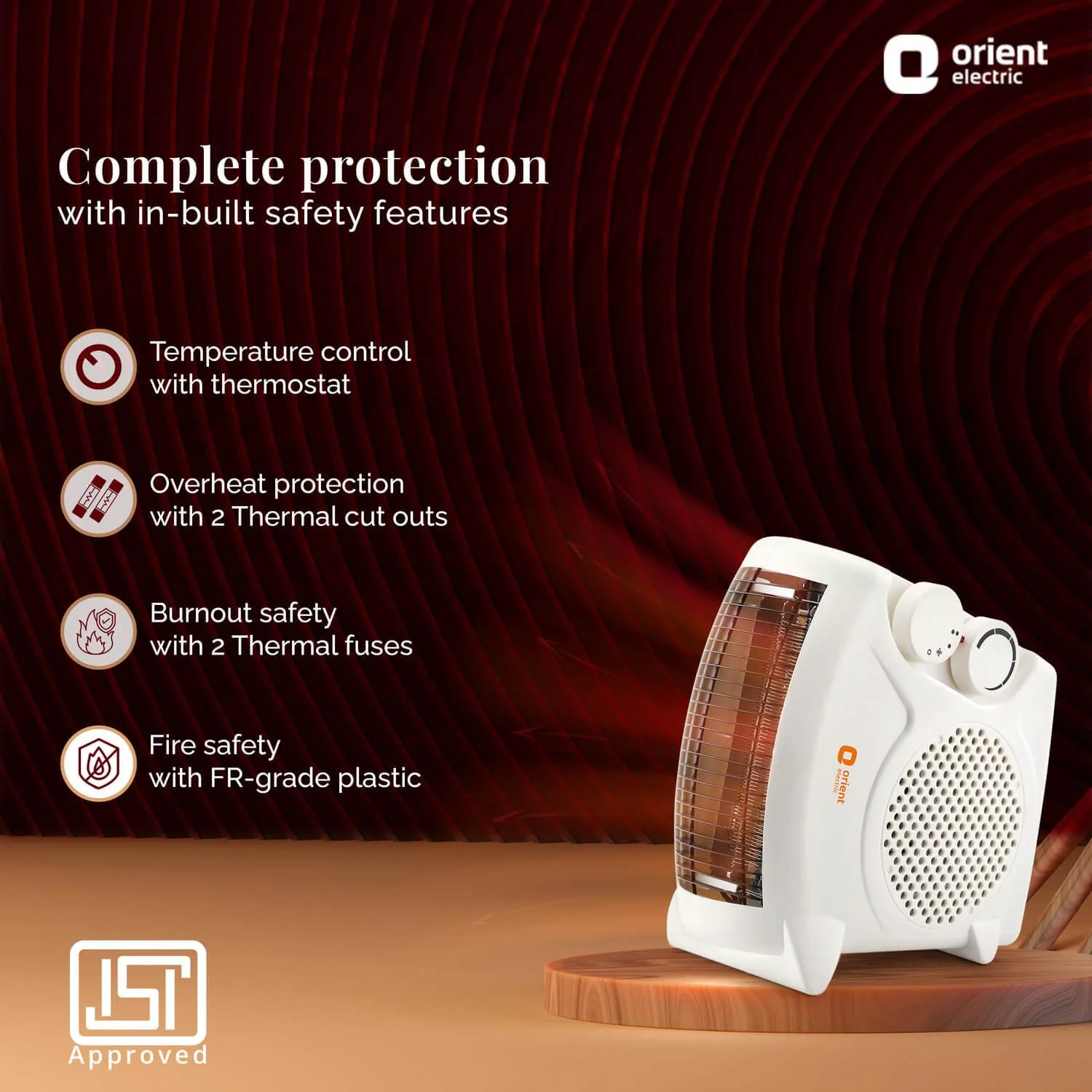 Areva Blower Room Heater with Adjustable Wattage (1000W-2000W) - Image 7