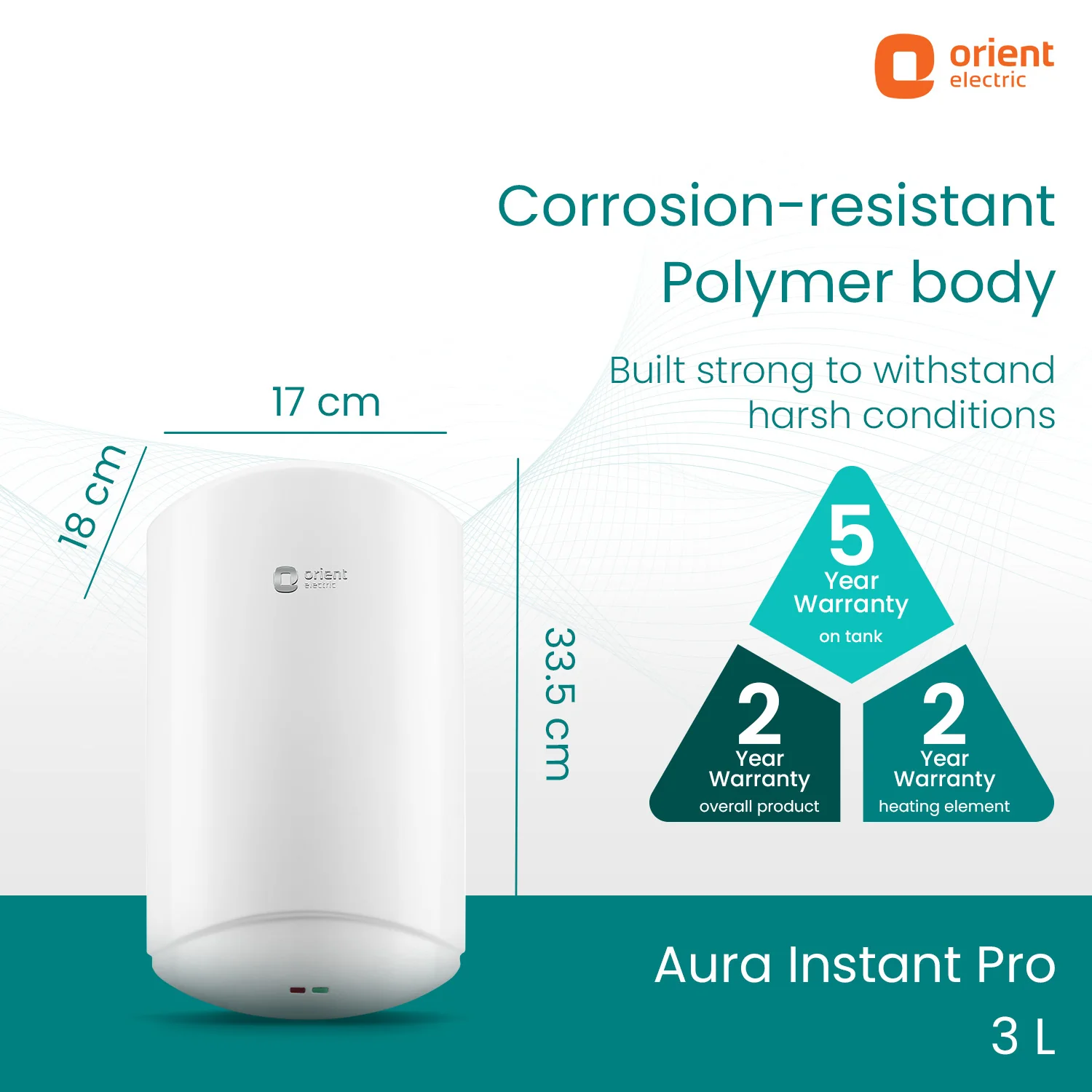 Aura Instant Pro 3L Instant Water Heater (Geyser) - Image 5
