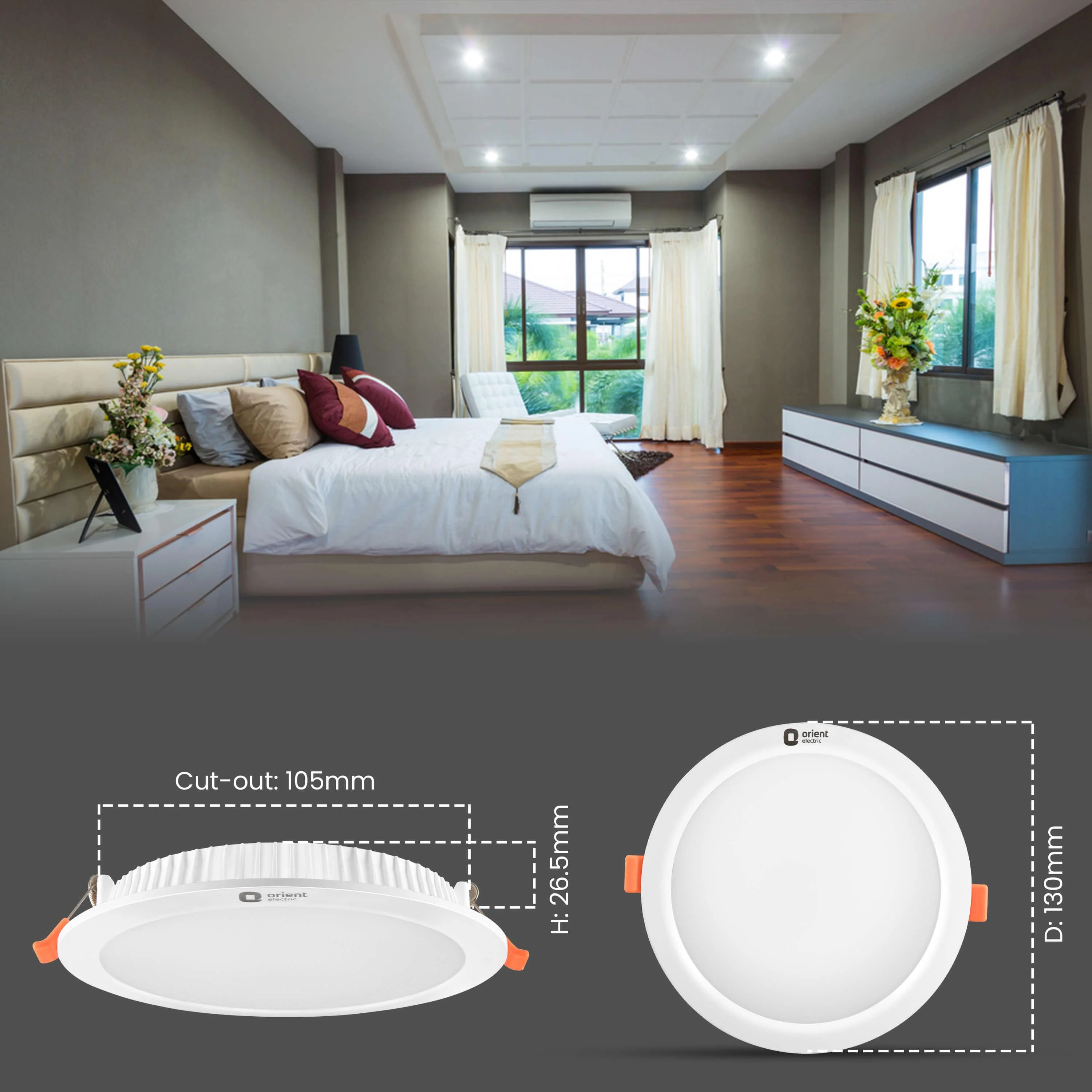 Backlite Trim Recess Panel LED Ceiling Light (Round) - Image 5