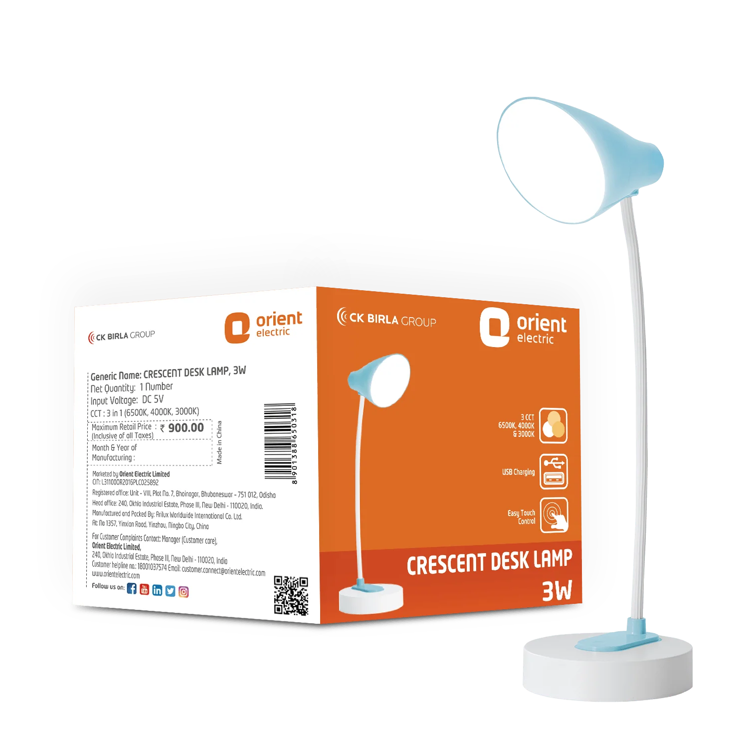 Crescent Emergency LED Desk Lamp - Image 9