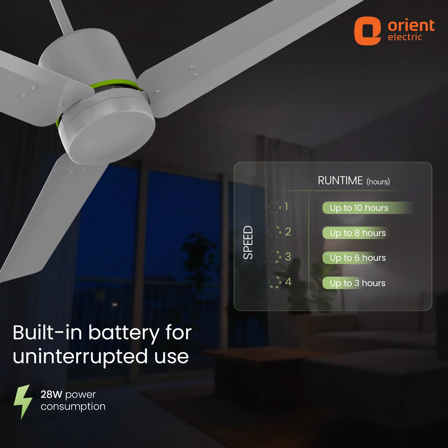 Ecotech Volt BLDC Ceiling Fan With Remote | 5 Star | Built in Battery Backup - Image 4