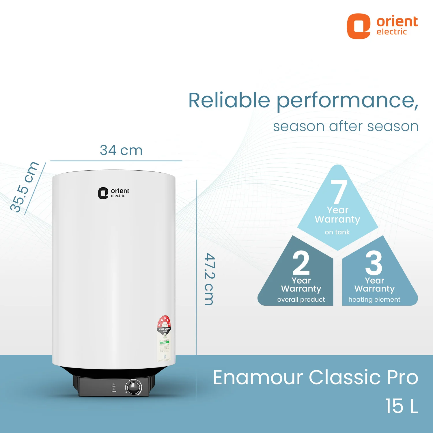 Enamour Classic Pro 5 Star Rated Polymer Storage Water Heater (Geyser) | Vertical Geyser - Image 17