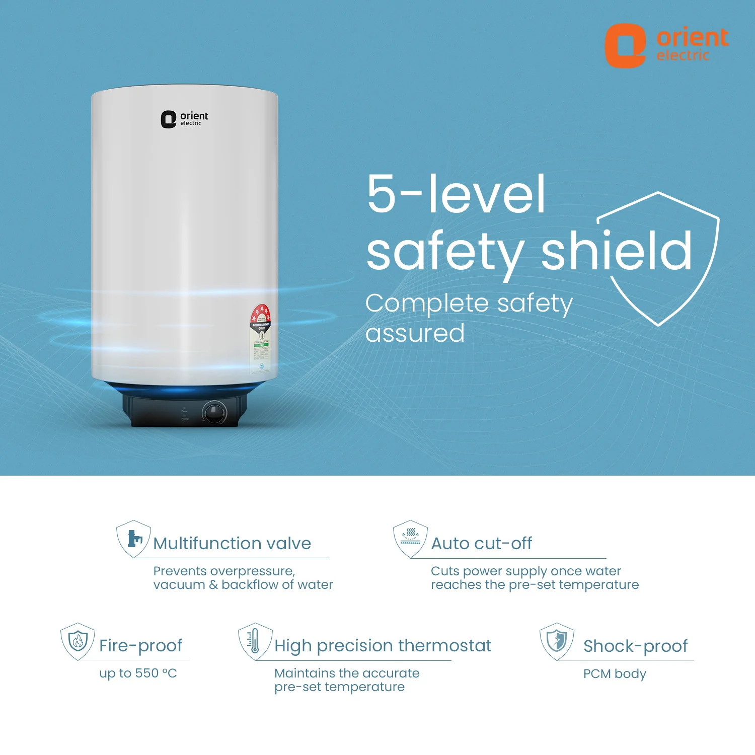 Enamour Classic Pro 5 Star Rated Polymer Storage Water Heater (Geyser) | Vertical Geyser - Image 3