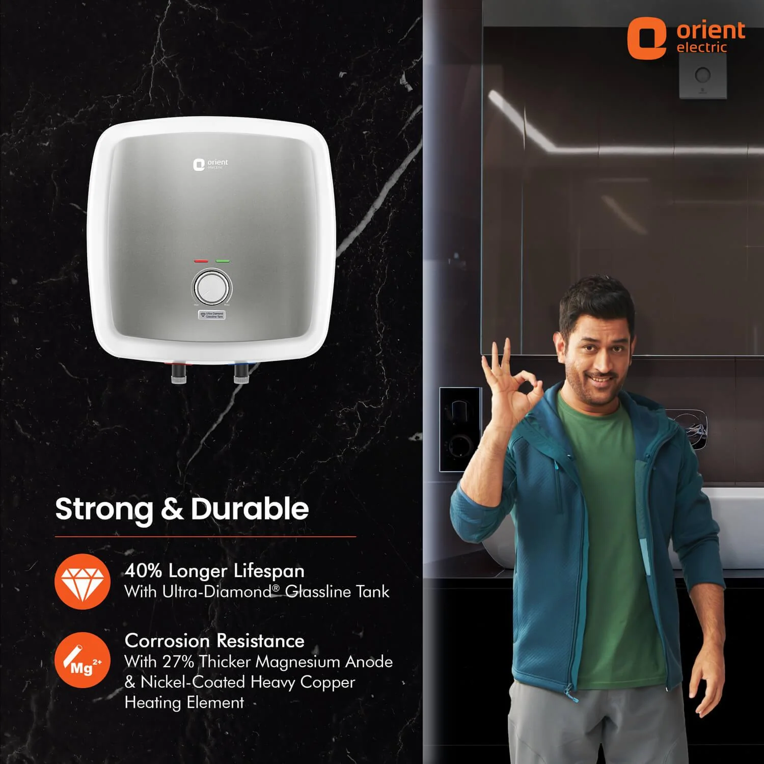 Enamour Prime 5 Star Rated Glassline Tank Storage Water Heater (Geyser) - Image 3