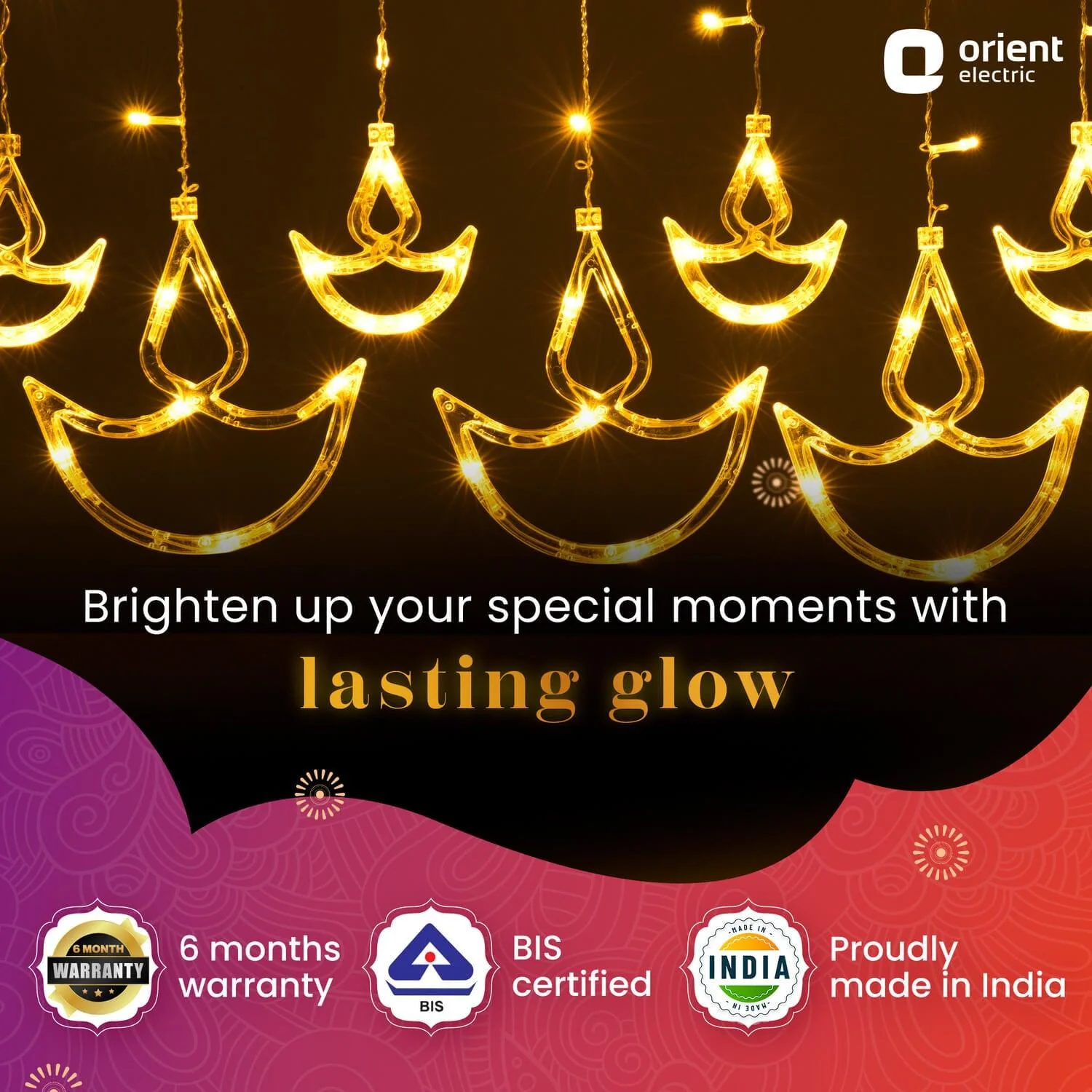 Joylite Diya LED Curtain Light for Home - Image 2