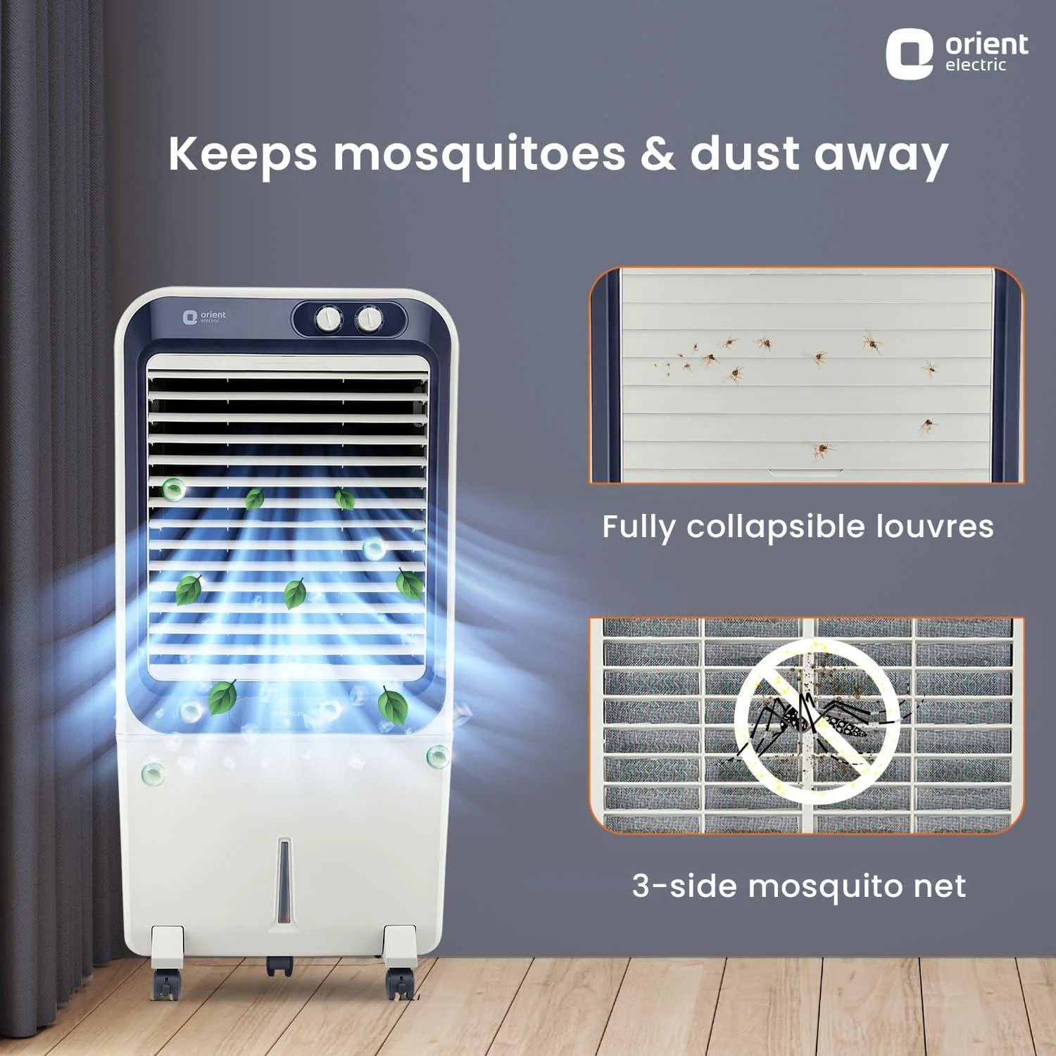 Knight Desert Air Cooler with Honeycomb pads, Ice Chamber & Dust Filter - Image 5
