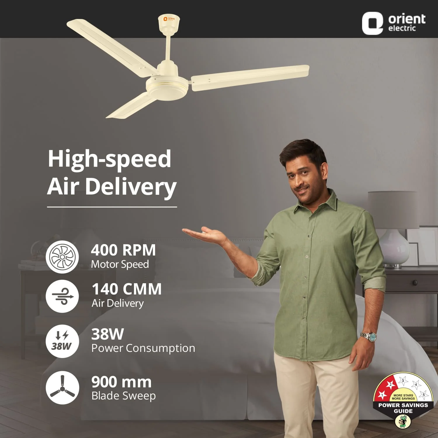 New Breeze High Speed Small Ceiling Fan | 5-Year Warranty - Image 9