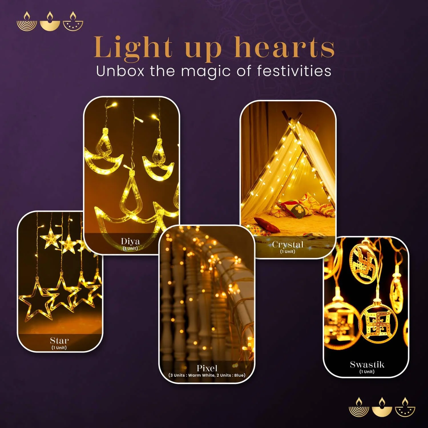 NOOR Diwali Lights Gift Pack of 9 - Image 3
