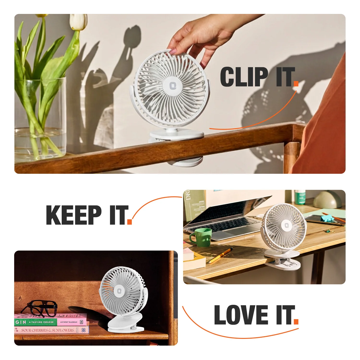 Orbis 5'' Personal Fan | 360 Degree Rotation | Chargeable Portable Fan - Image 21
