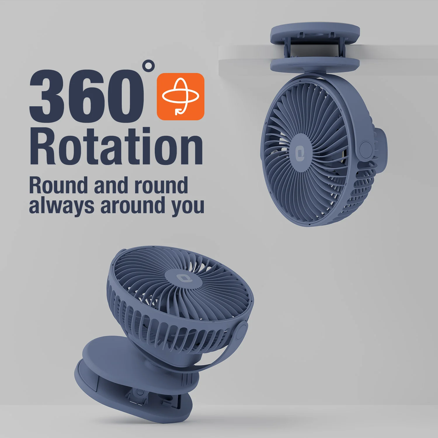 Orbis 5'' Personal Fan | 360 Degree Rotation | Chargeable Portable Fan - Image 29