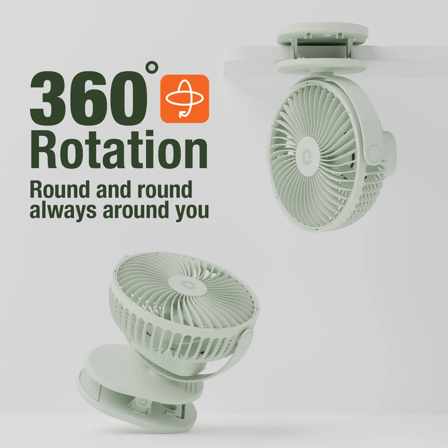 Orbis 5'' Personal Fan | 360 Degree Rotation | Chargeable Portable Fan - Image 37