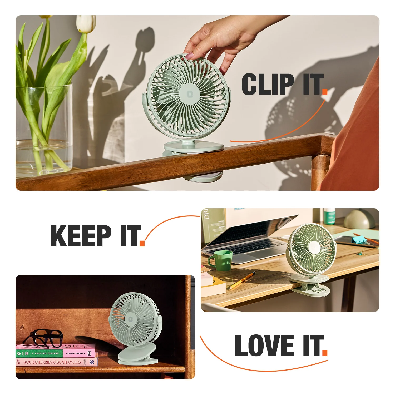 Orbis 5'' Personal Fan | 360 Degree Rotation | Chargeable Portable Fan - Image 38