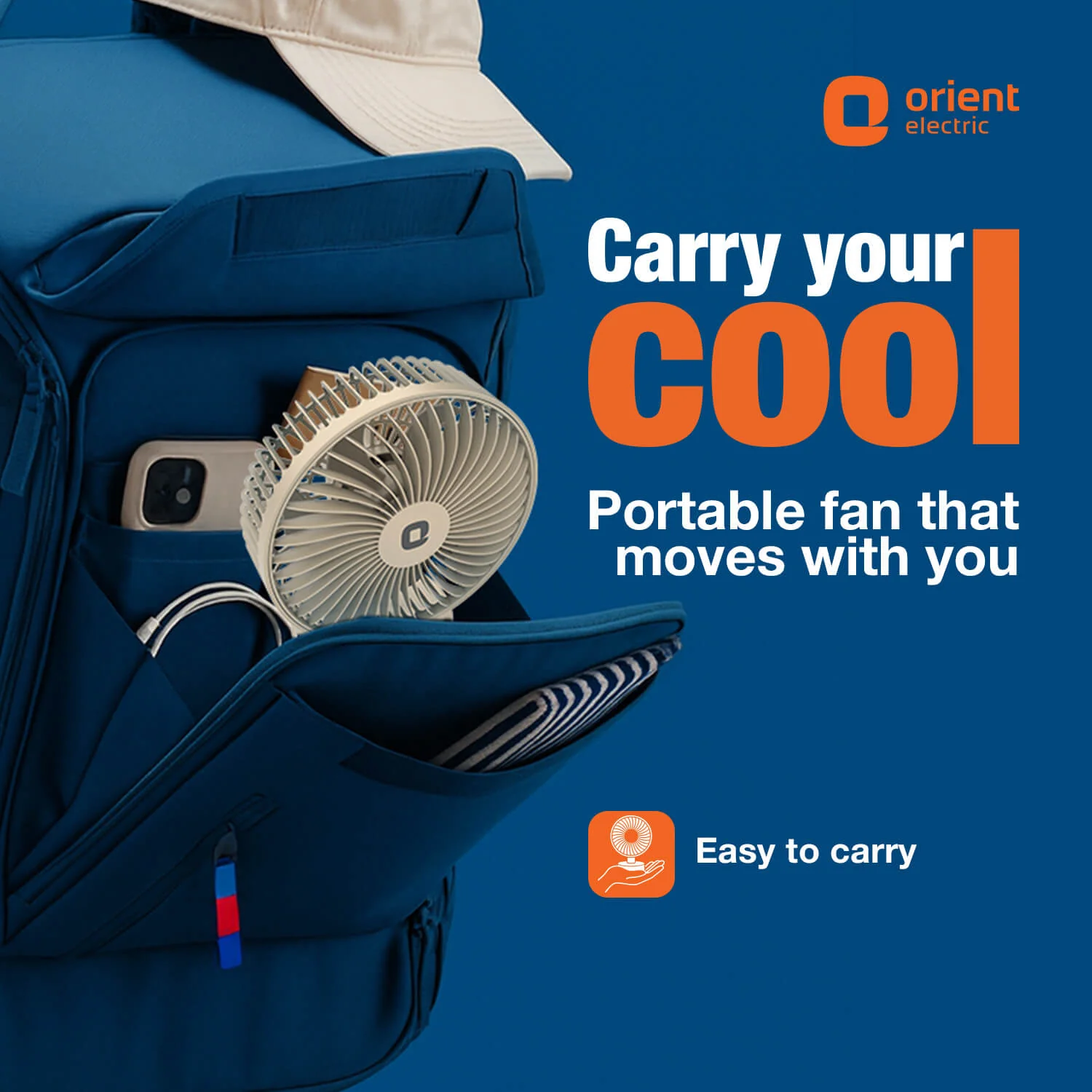 Orient Elfie 5" Compact Size Personal Fan | Chargeable Portable Fan | Mini Handheld - Image 11