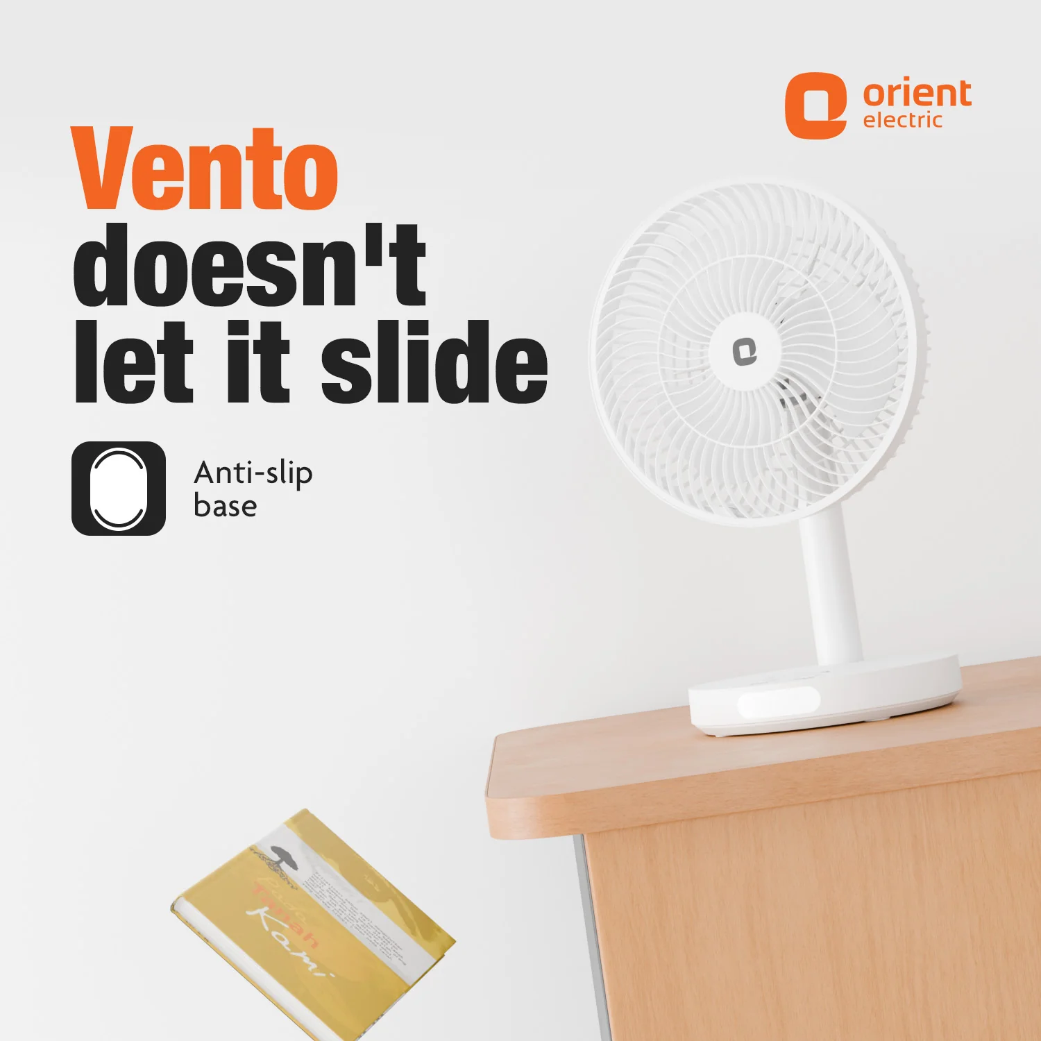 Orient Vento 7" Personal Fan with Light | Rechargeable Fan - Image 9
